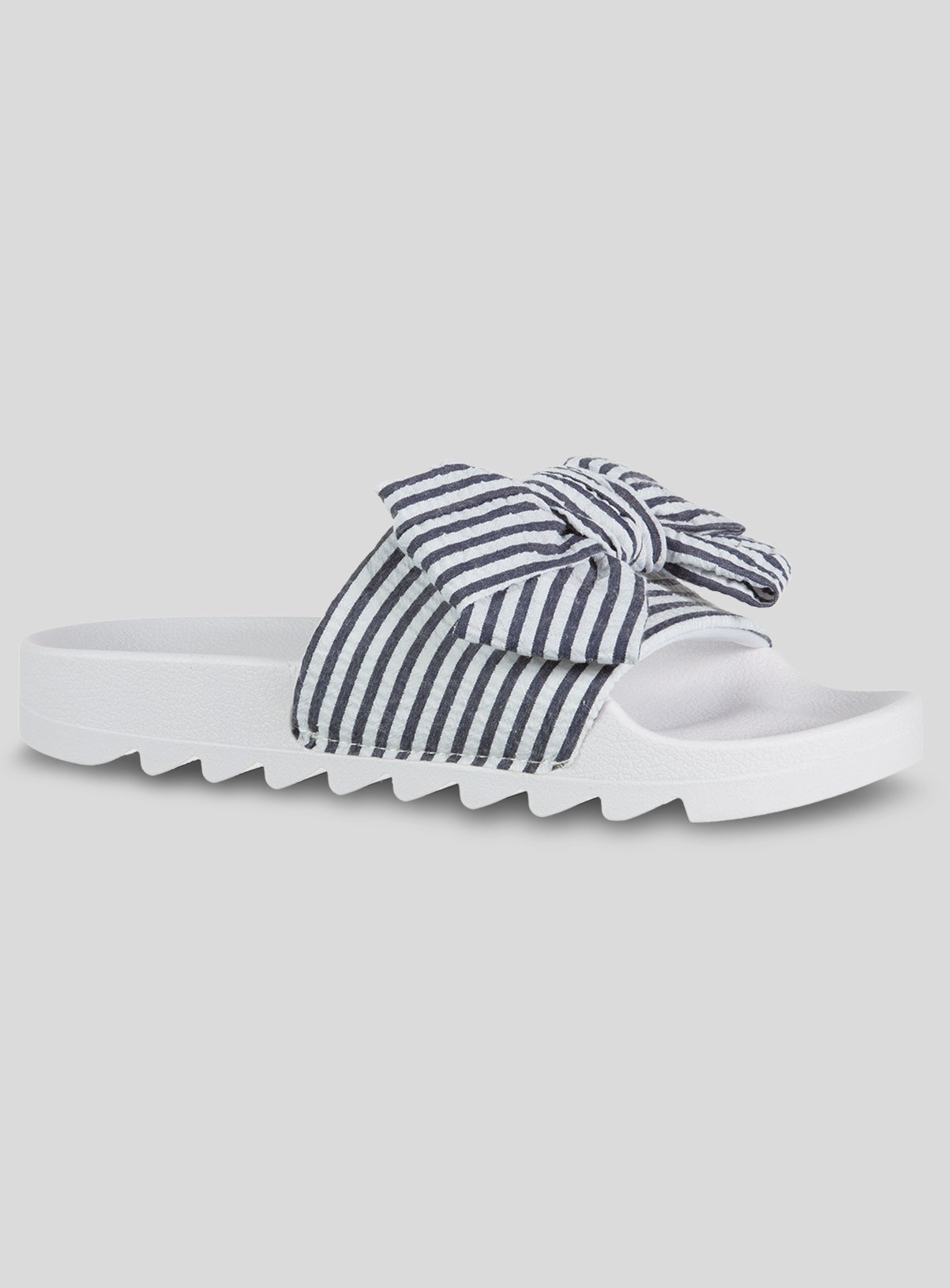 white bow sliders